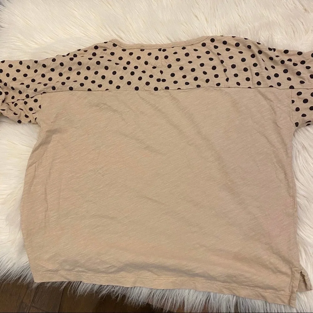 Madewell cream polka dot long sleeve shirt small - Picture 6 of 7